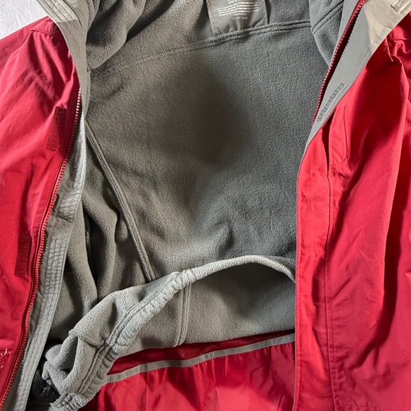 LL Bean 3 in 1 Fleece Lined Winter Jacket Men's XL Insulated Warm Outdoor Red - Picture 7 of 9